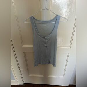 Aerie ribbed tank top blue medium